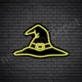 Witch-Hat-Neon-Sign-24x15-WS-B-YELLOW