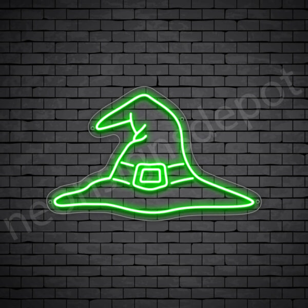 Witch-Hat-Neon-Sign-24x15-WS-C-GREEN Witch-Hat-Neon-Sign-24x15-WS-C-GREEN