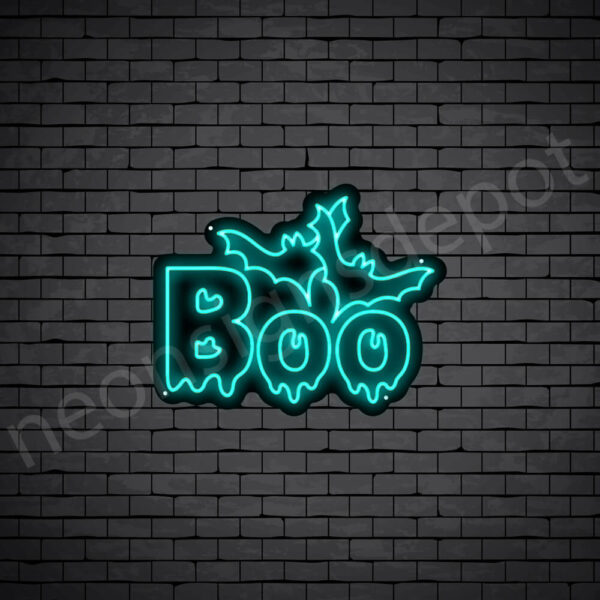 Boo-Neon-Sign-24x19-WS-B-BRIGHT-BLUE Light Blue Boo Neon Sign