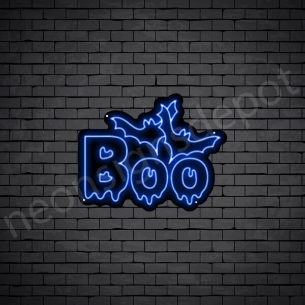 Boo-Neon-Sign-24x19-WS-B-DARK-BLUE Blue Boo Neon Sign