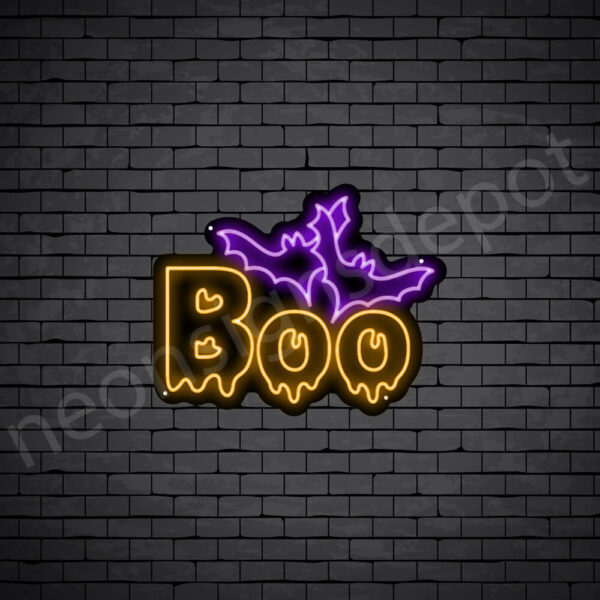 Boo-Neon-Sign-24x19-WS-B-MULTI-COLOR Multi-Color Boo Neon Sign