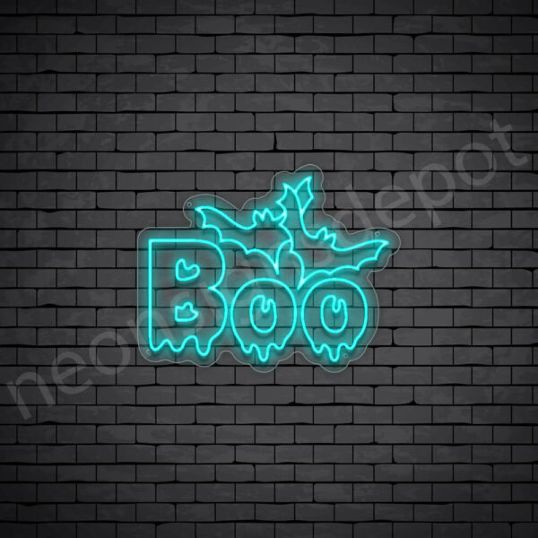 Boo-Neon-Sign-24x19-WS-C-BRIGHT-BLUE Light Blue Boo Sign