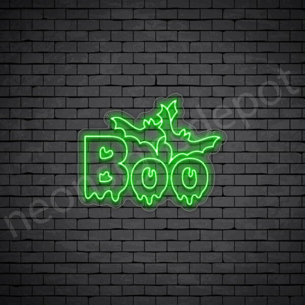 Boo-Neon-Sign-24x19-WS-C-GREEN Green Boo Sign