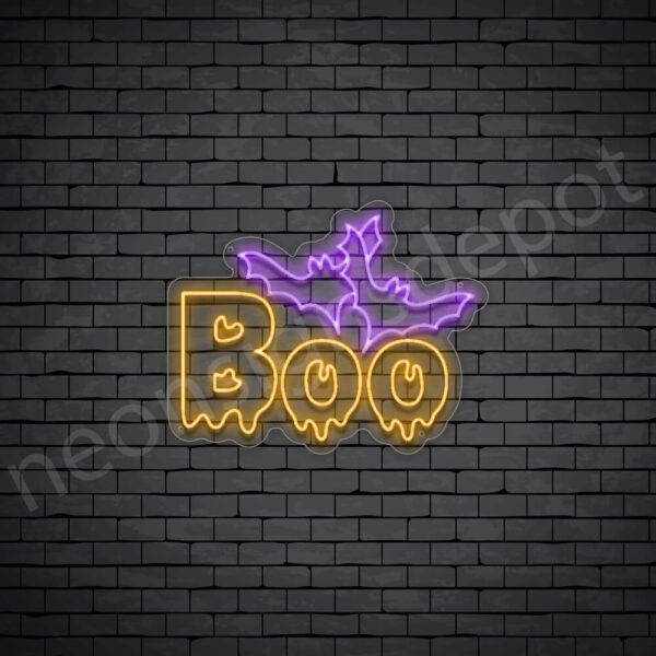 Boo-Neon-Sign-24x19-WS-C-MULTI-COLOR Multi-Color Boo Sign
