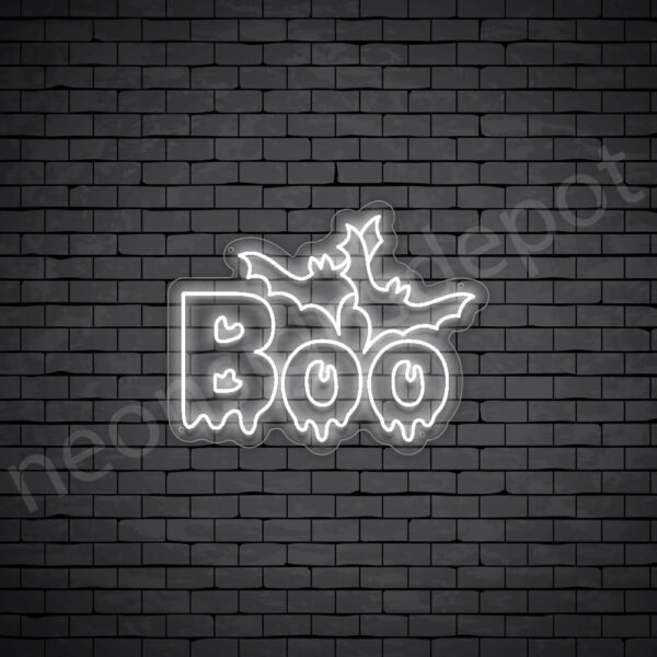 Boo-Neon-Sign-24x19-WS-C-WHITE White Boo Sign