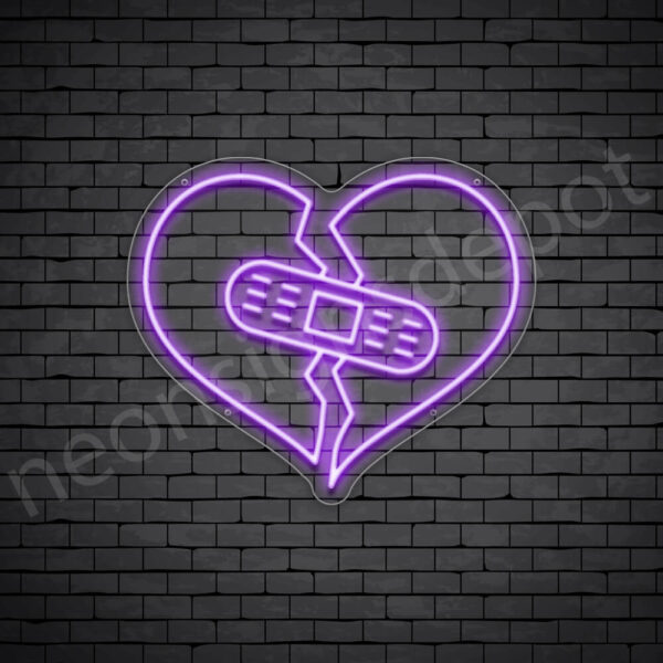Heartbroken-Neon-Sign-17x20-WS-C-PURPLE Heartbroken-Neon-Sign-17x20-WS-C-PURPLE